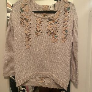 Elegant Textured Scoop Neck Sweater